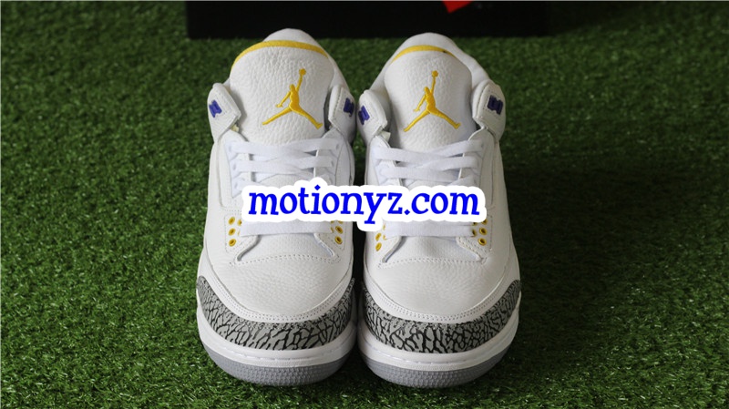 Authentic Air Jordan 3 Kobe Bryant White Purple Gold